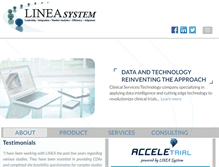 Tablet Screenshot of lineasystem.com